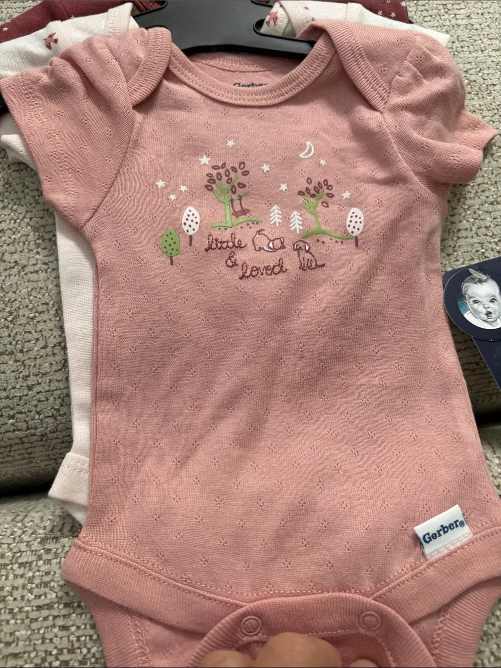 NWT 6 Gerber Baby Girls Onesies NB and  1-3 pack Carters Onesies 3m